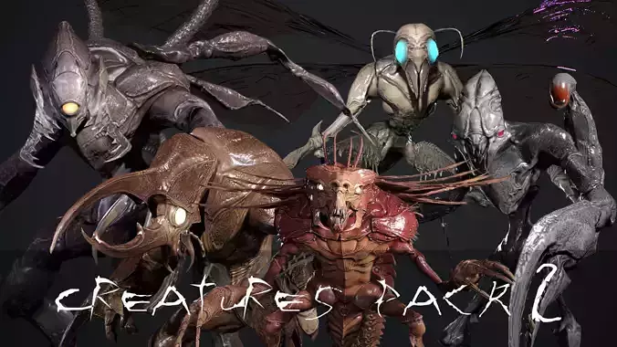 Creatures Pack 2 3D Model Collection