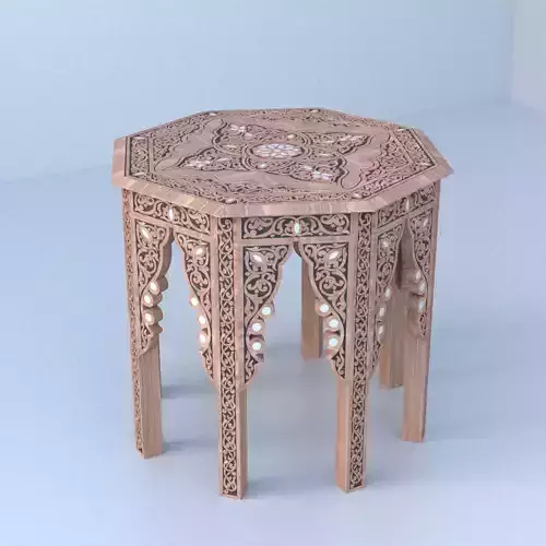  Damascene Arabesque Antique Table