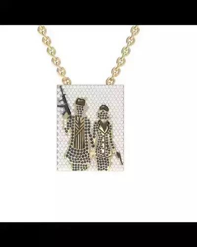 KVJ-Bonnie And Clyde Pendant 3D print model