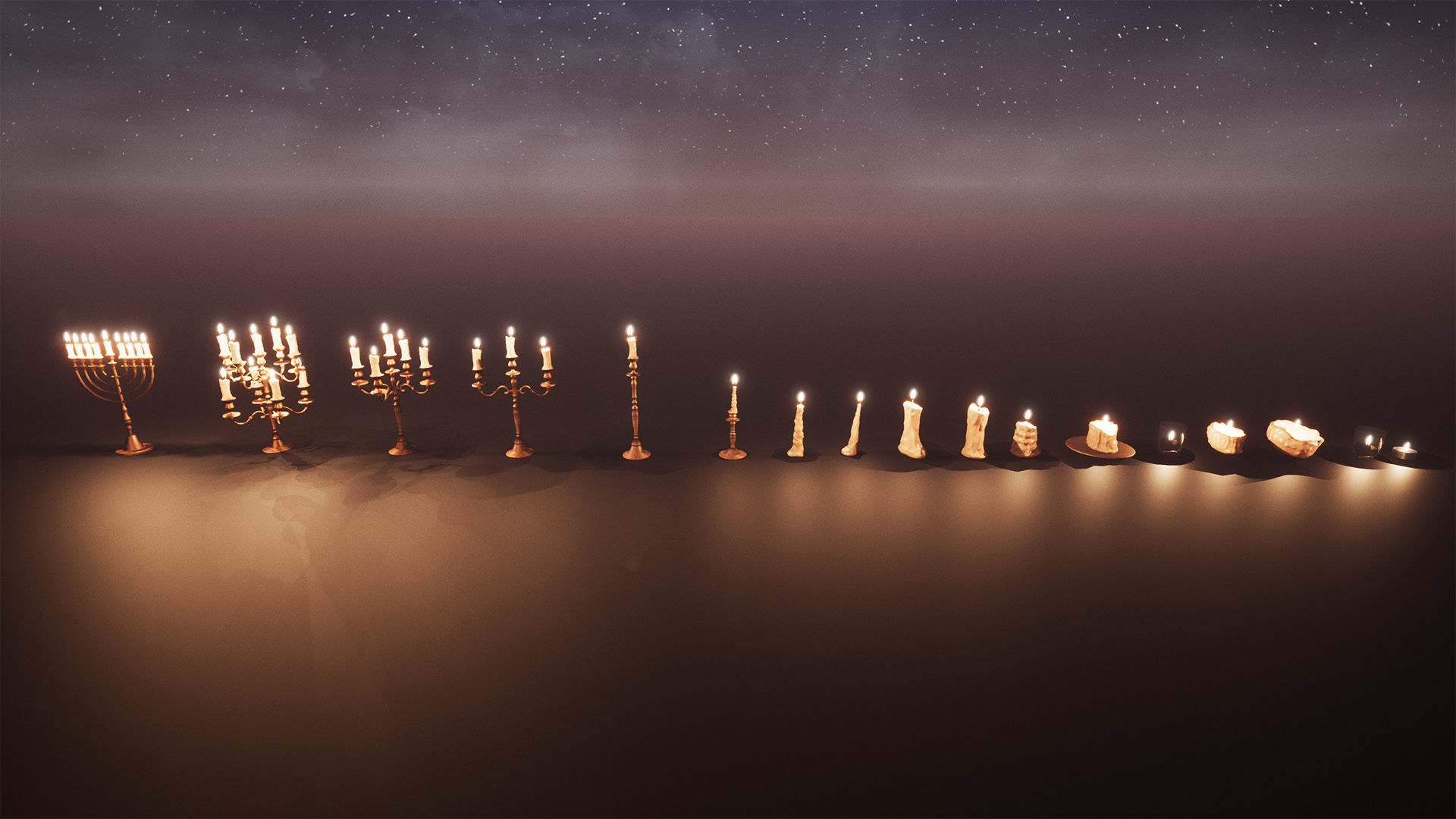 Candles Package 100 Variations Low-poly 3D model_6