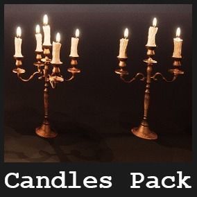 Candles Package 100 Variations Low-poly 3D model_2