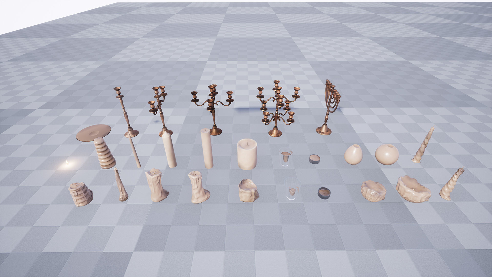 Candles Package 100 Variations Low-poly 3D model_13