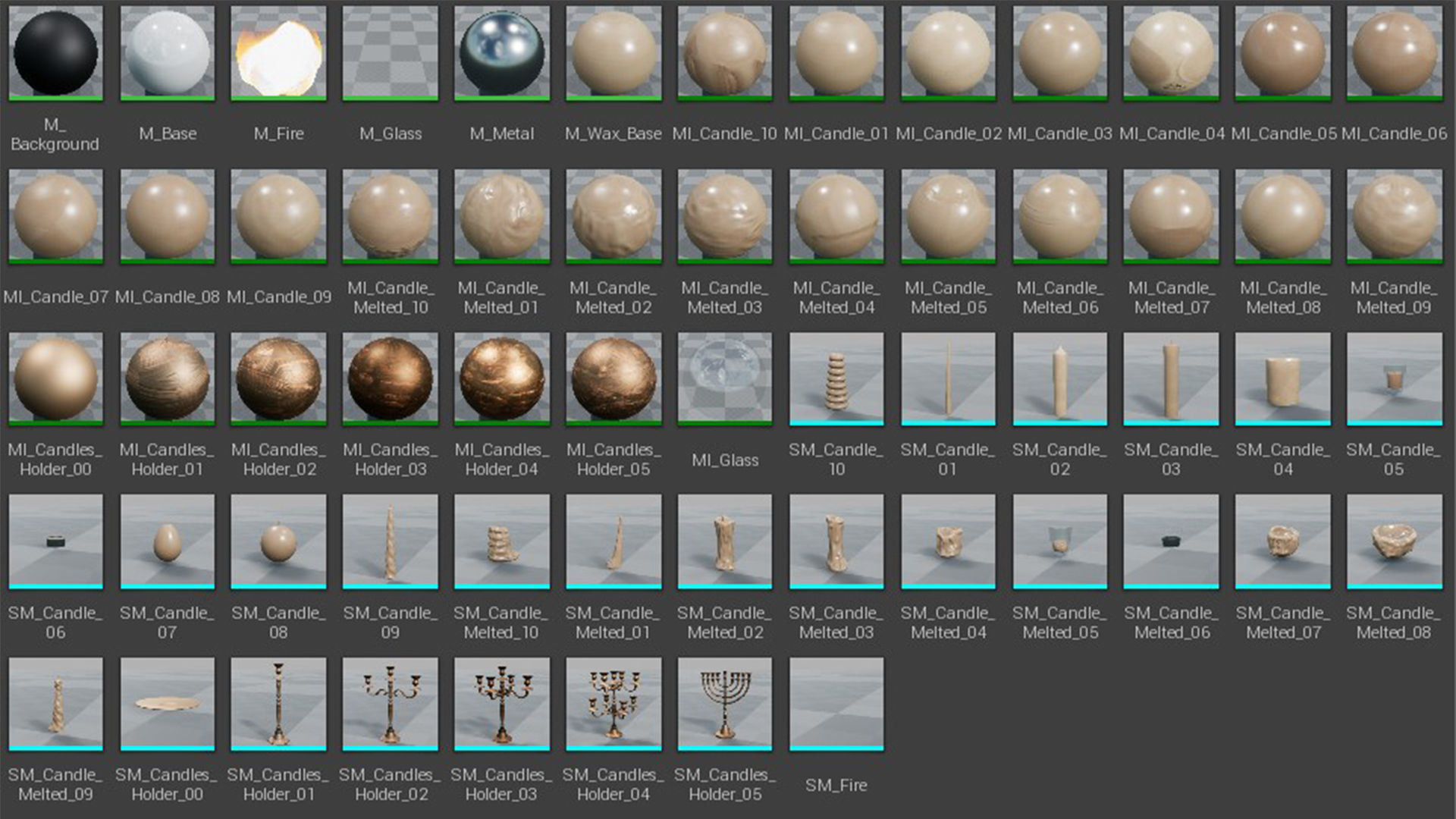 Candles Package 100 Variations Low-poly 3D model_17