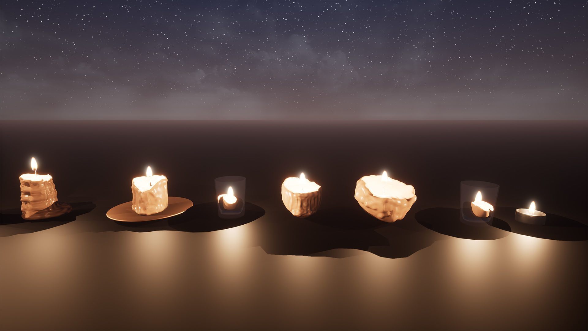 Candles Package 100 Variations Low-poly 3D model_12