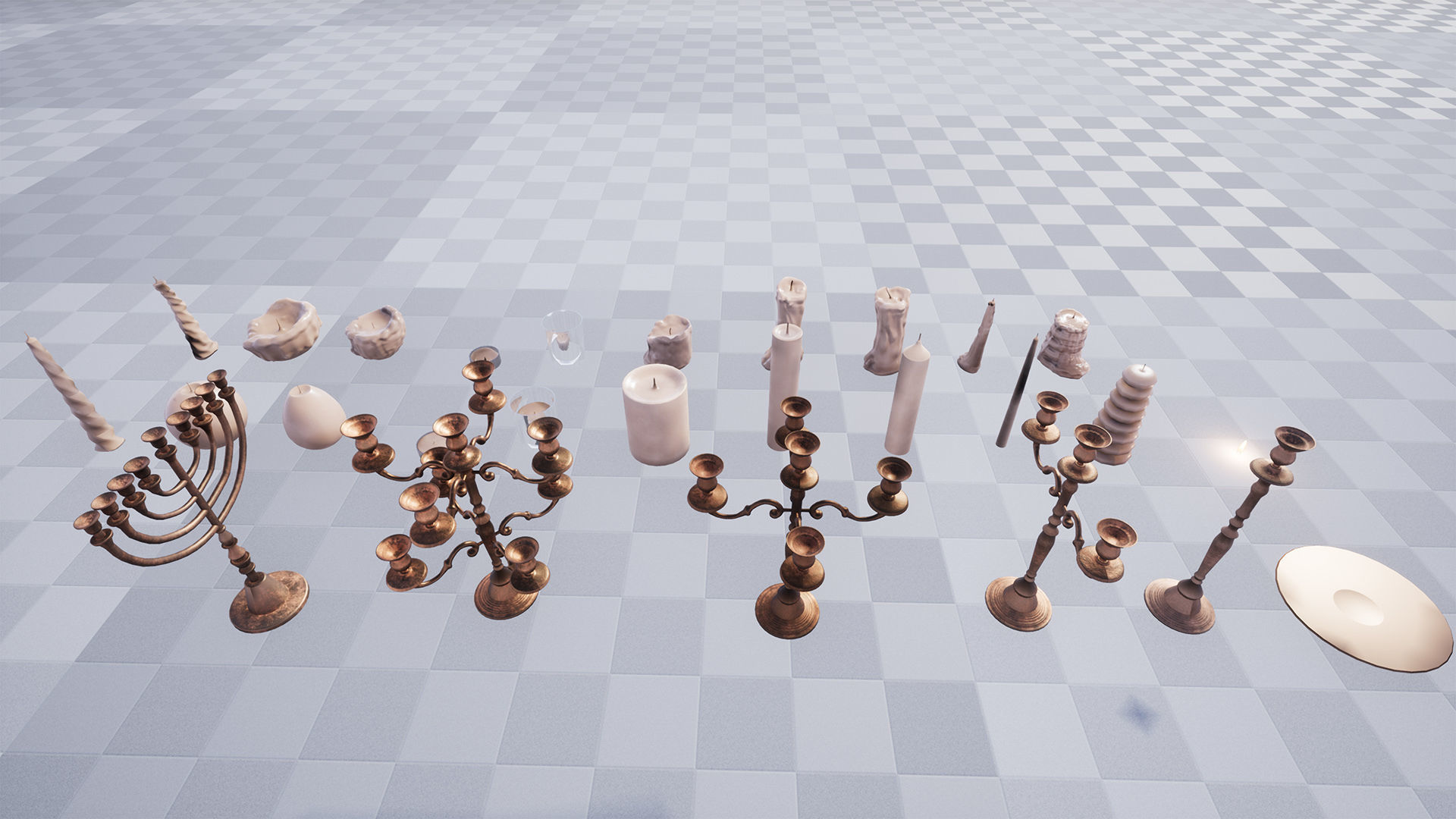 Candles Package 100 Variations Low-poly 3D model_15