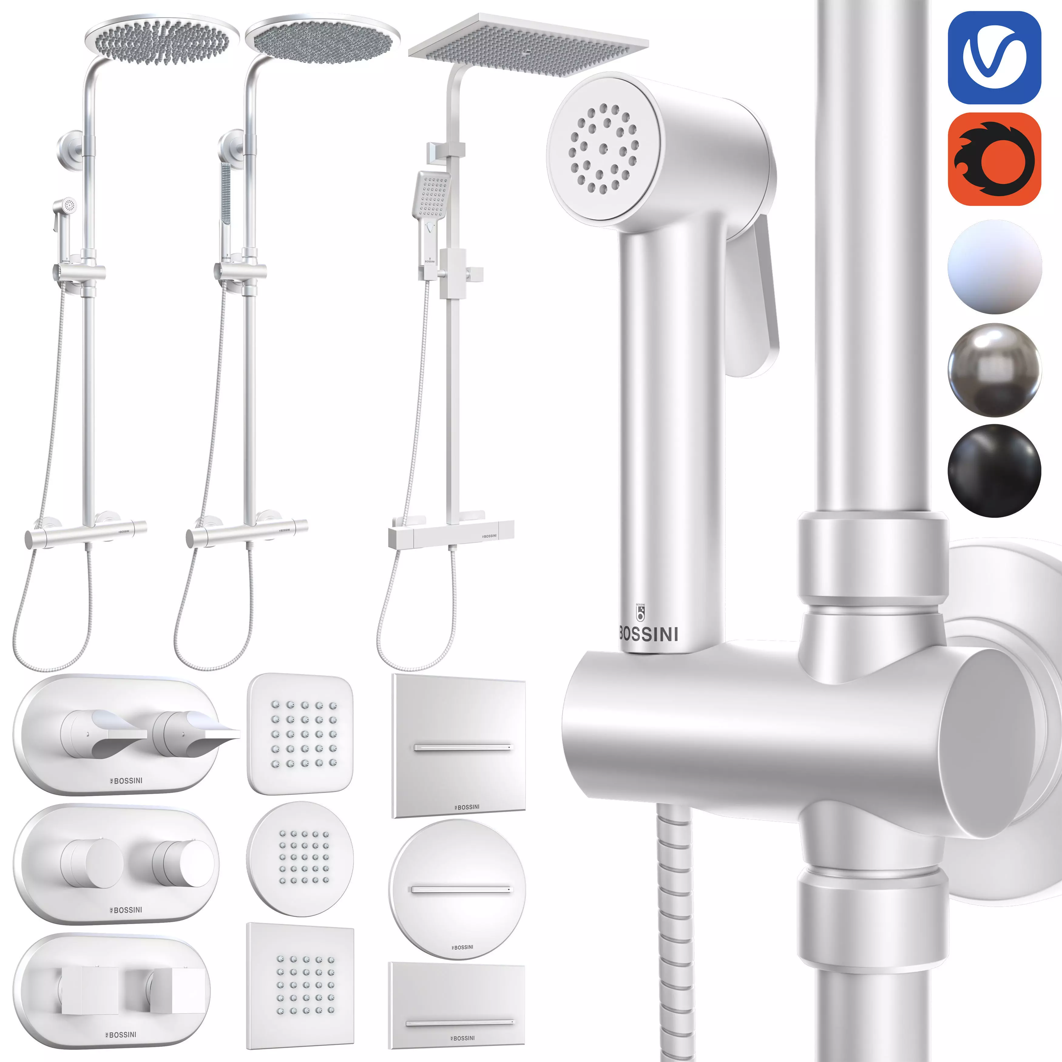 bossini faucet set 3D model
