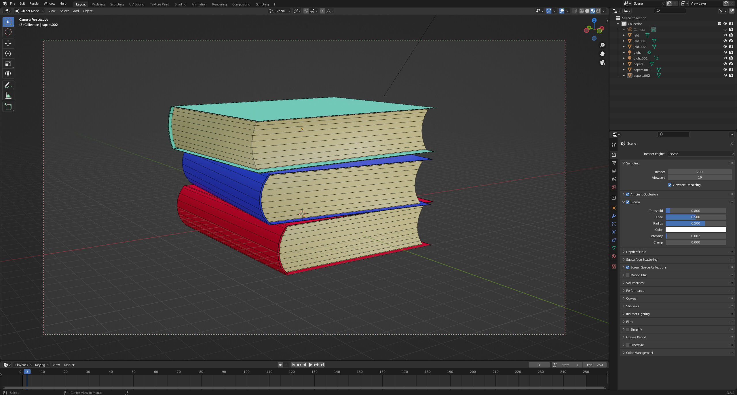 Stylized Book Free low-poly 3D model_2