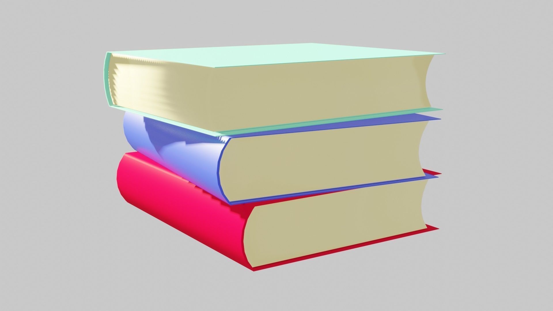 Stylized Book Free low-poly 3D model_1