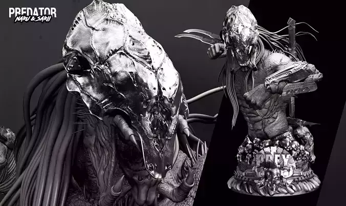 Wicked Movies Predator Bust Tested and ready for 3d printing