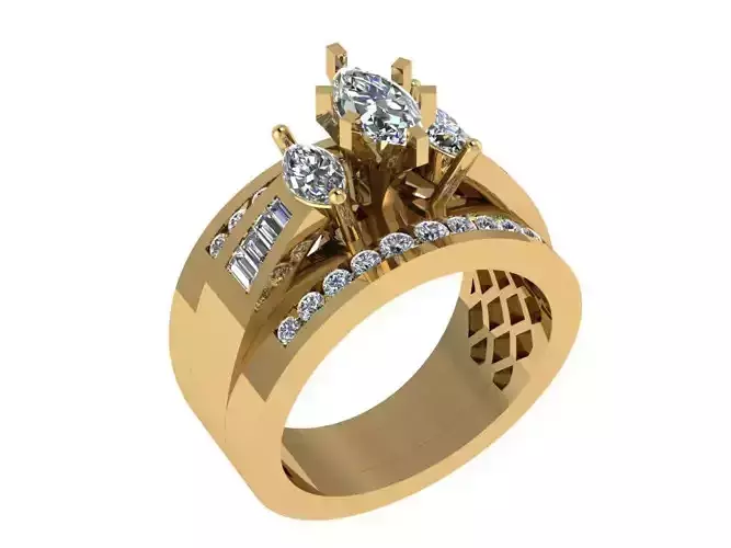 Ring479 marquise diamond engagement ring gold