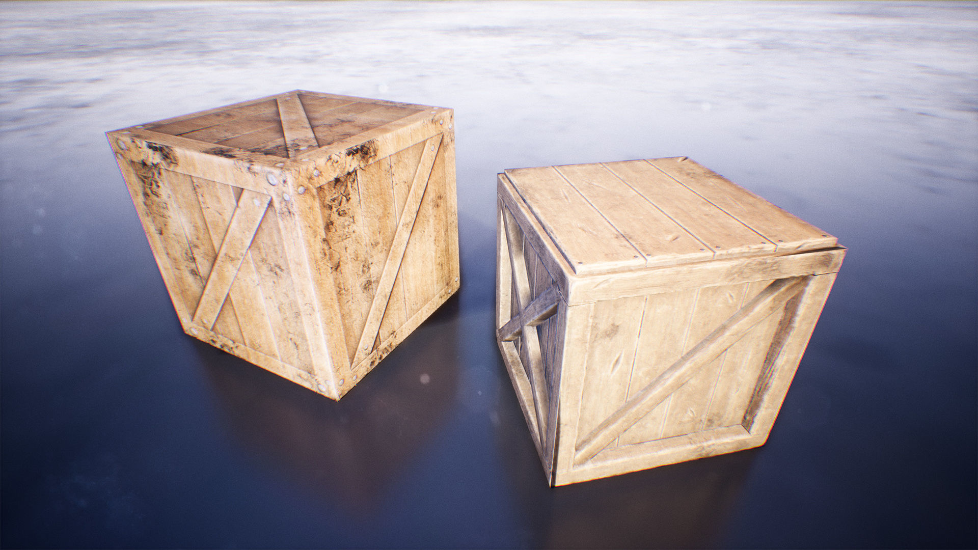 Boxes And Crates 19 Assets Low-poly 3D model_7