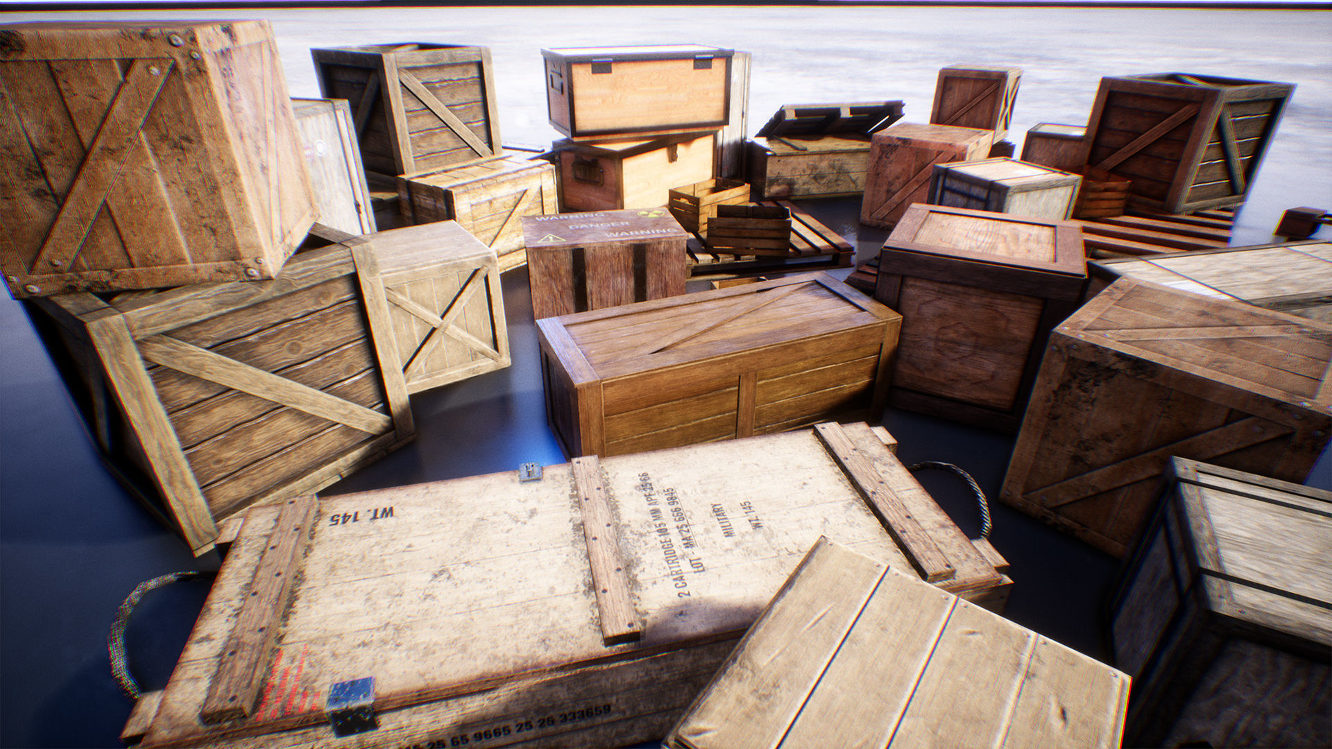 Boxes And Crates 19 Assets Low-poly 3D model_6