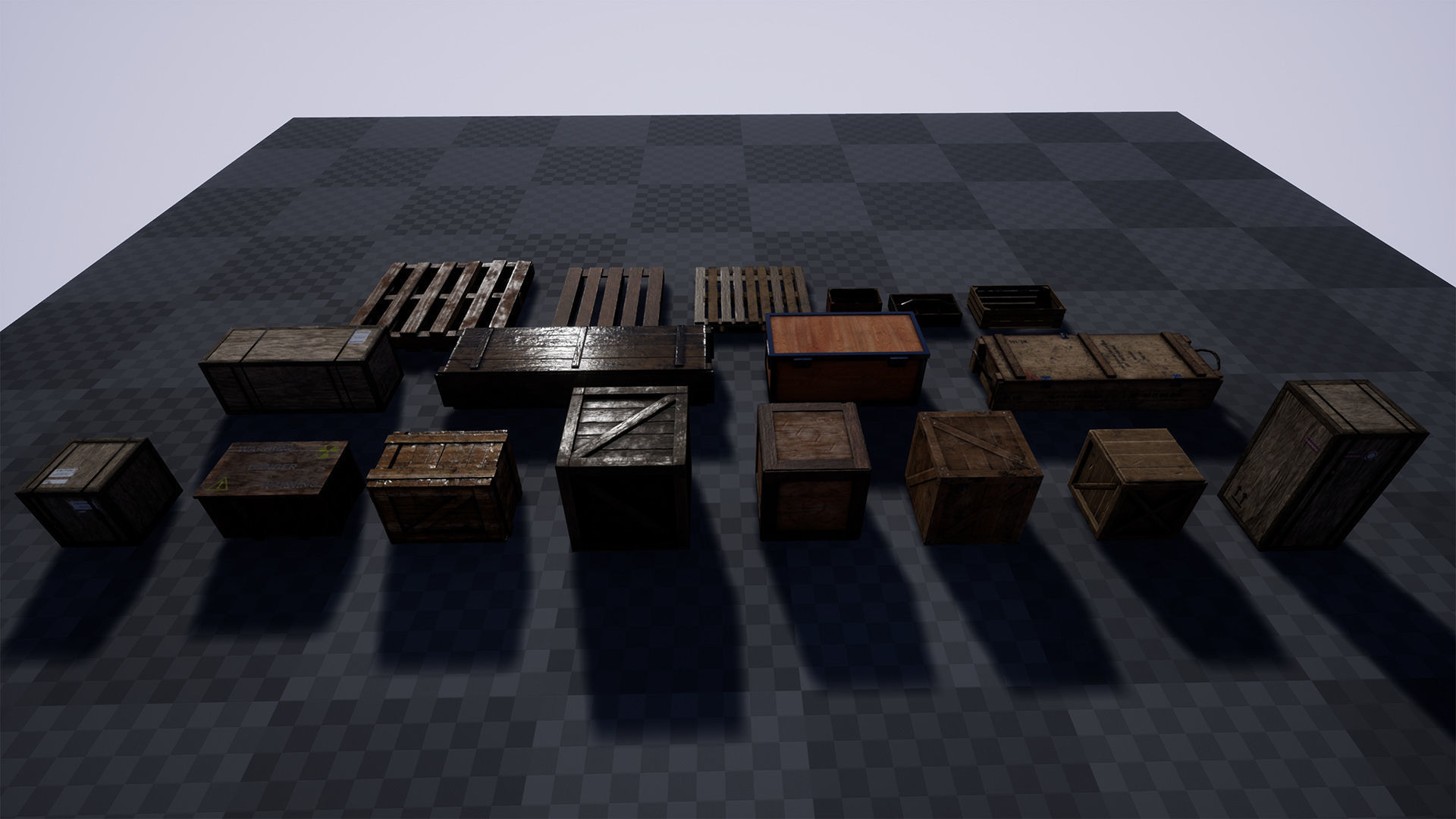 Boxes And Crates 19 Assets Low-poly 3D model_18