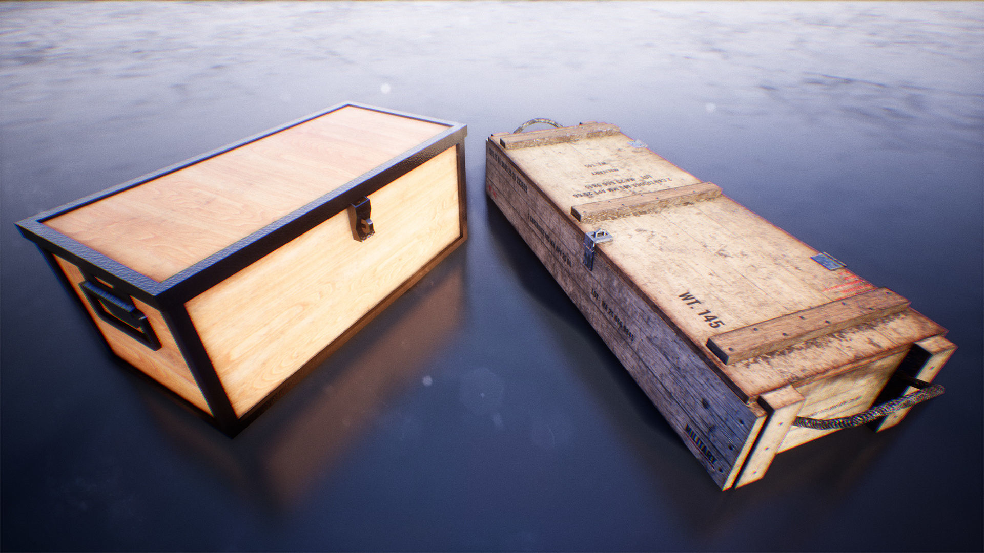 Boxes And Crates 19 Assets Low-poly 3D model_8