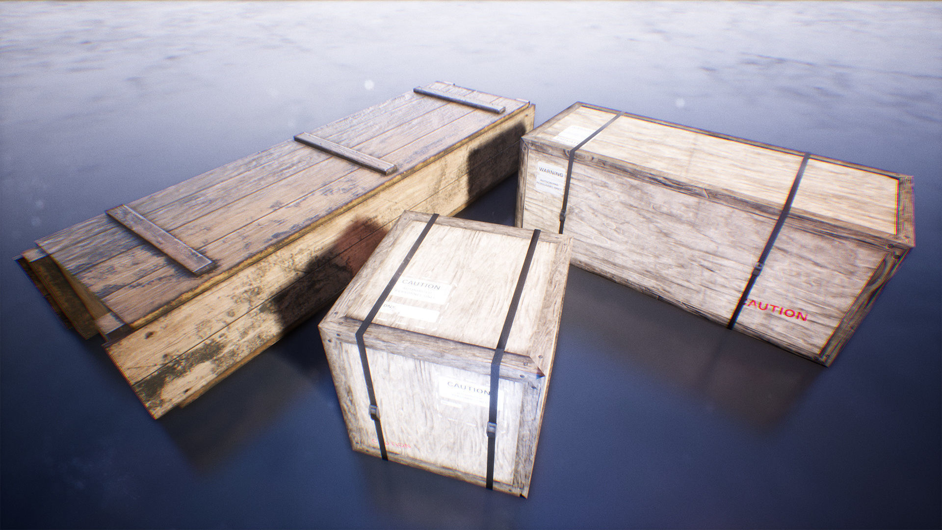 Boxes And Crates 19 Assets Low-poly 3D model_13