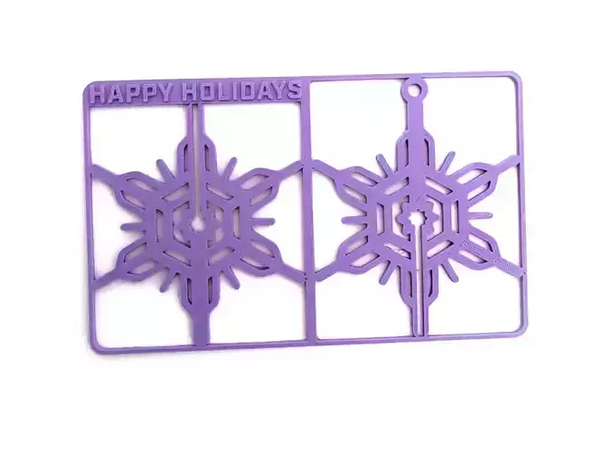 Snow Stocking Sprue 3D Printable Royalty Free Holiday Ornament 3D print model Snow Stocking Sprue 3D Printable Royalty Free Holiday Ornament 3D print model