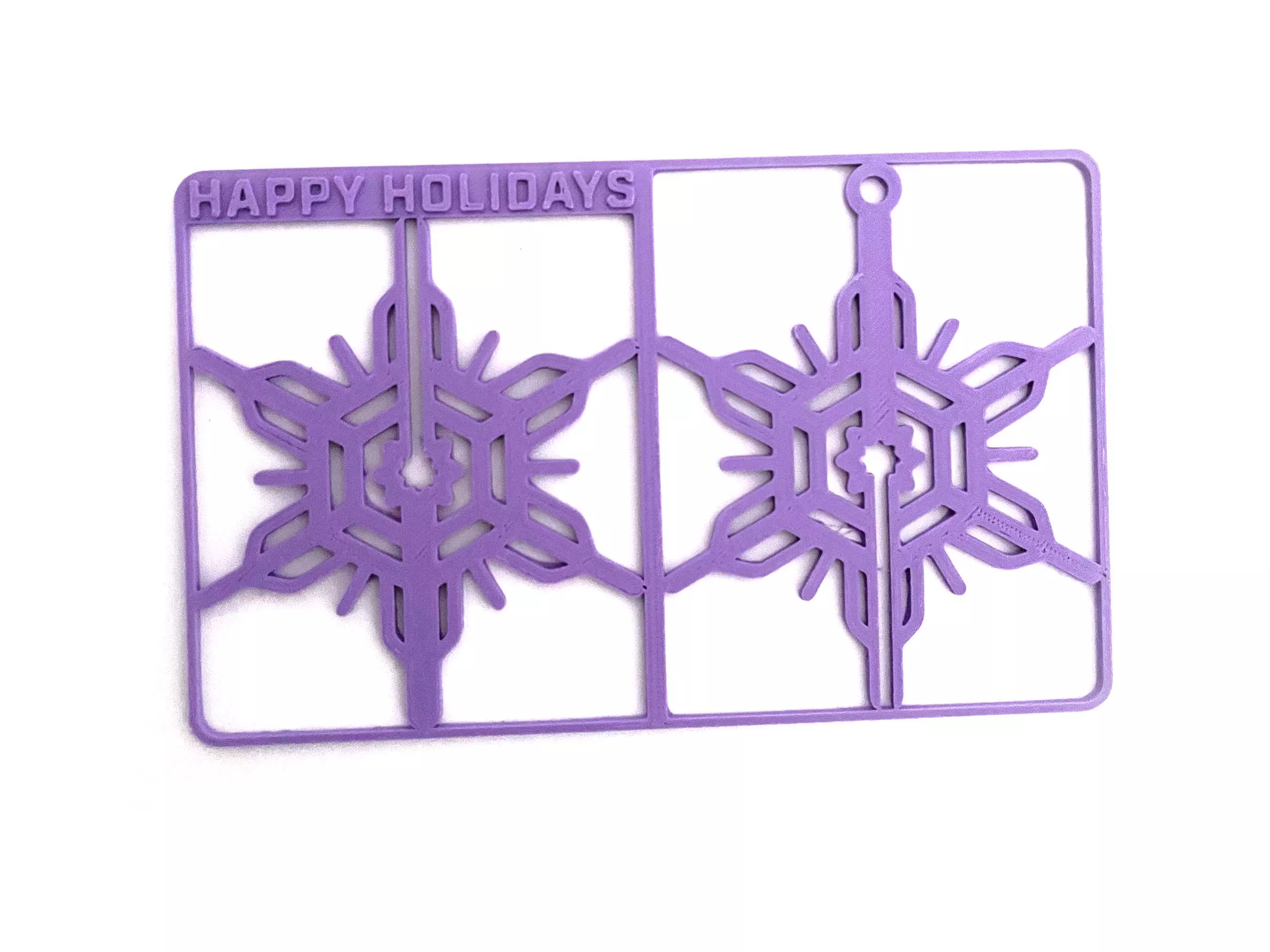 Snow Stocking Sprue 3D Printable Royalty Free Holiday Ornament 3D print model_0