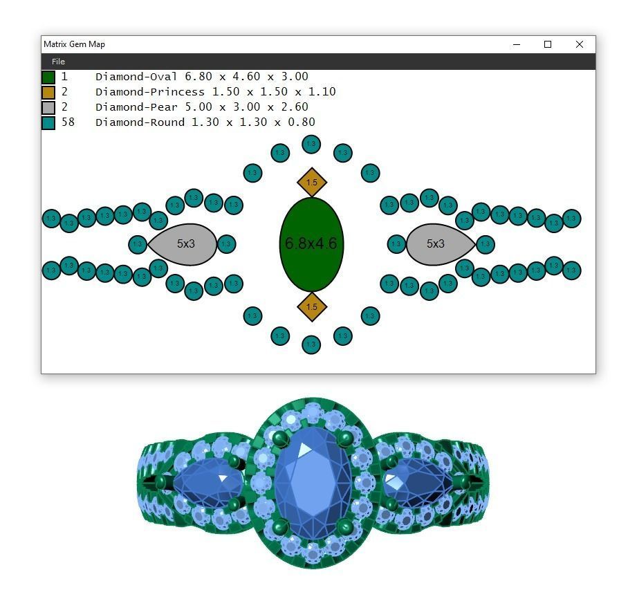 Ring480 diamond engagement ring gold 3D print model_6