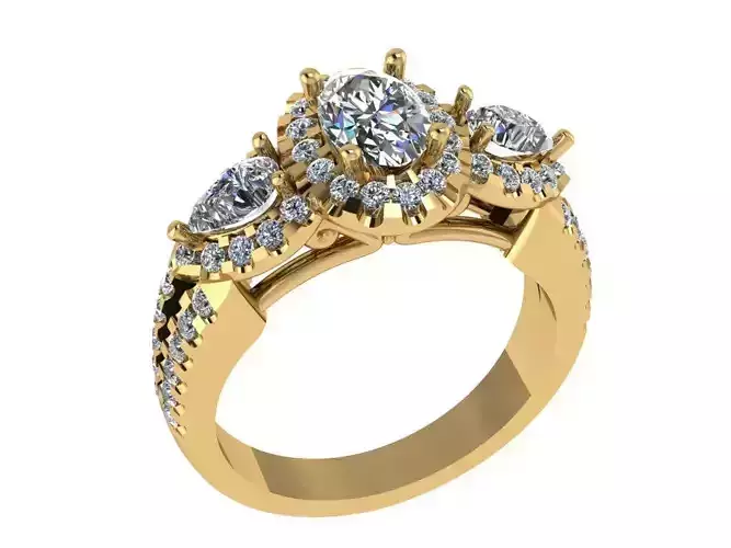 Ring480 diamond engagement ring gold