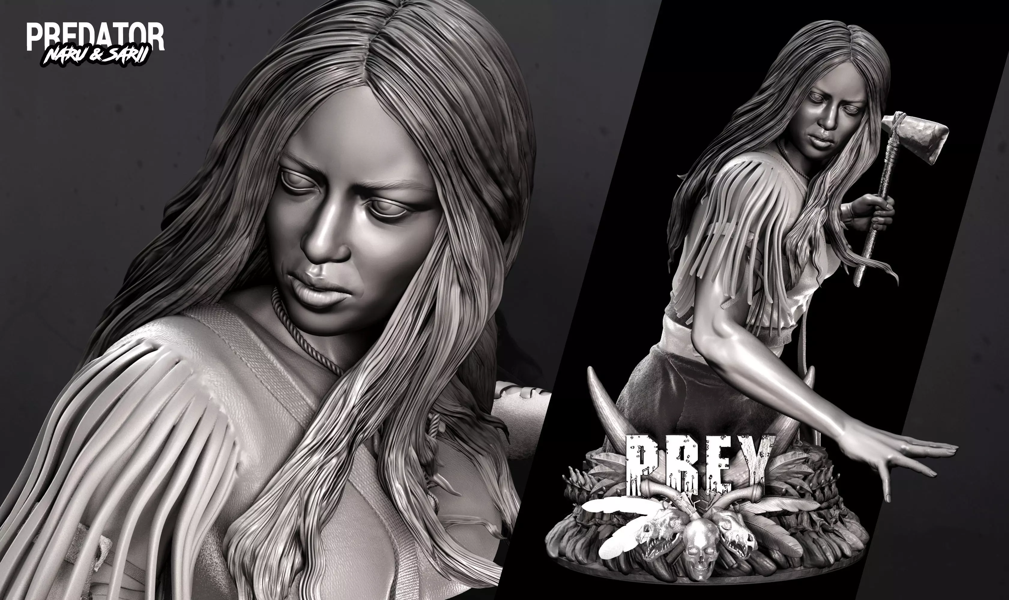 Wicked Movies Naru Bust Tested and ready for 3d printing 3D print model_0