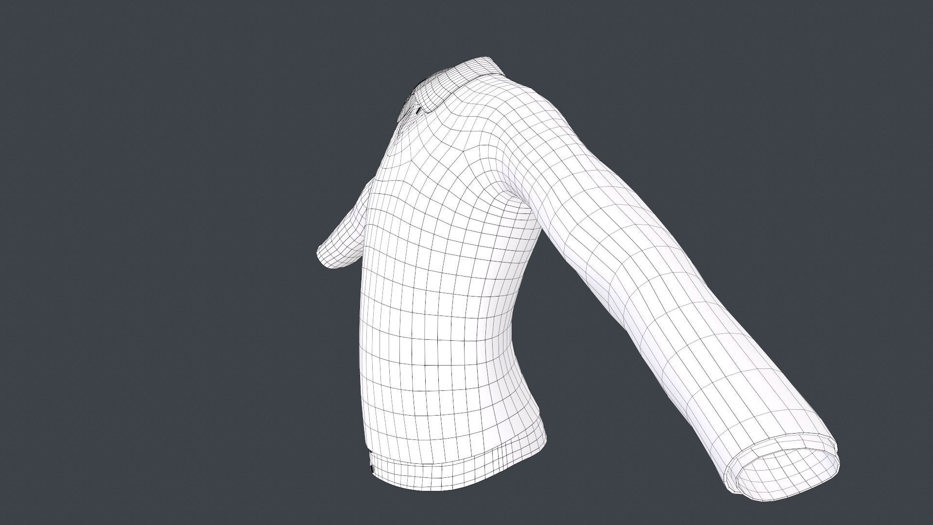 10 Sweater With a Shirt Styles  3D Model Collection_12