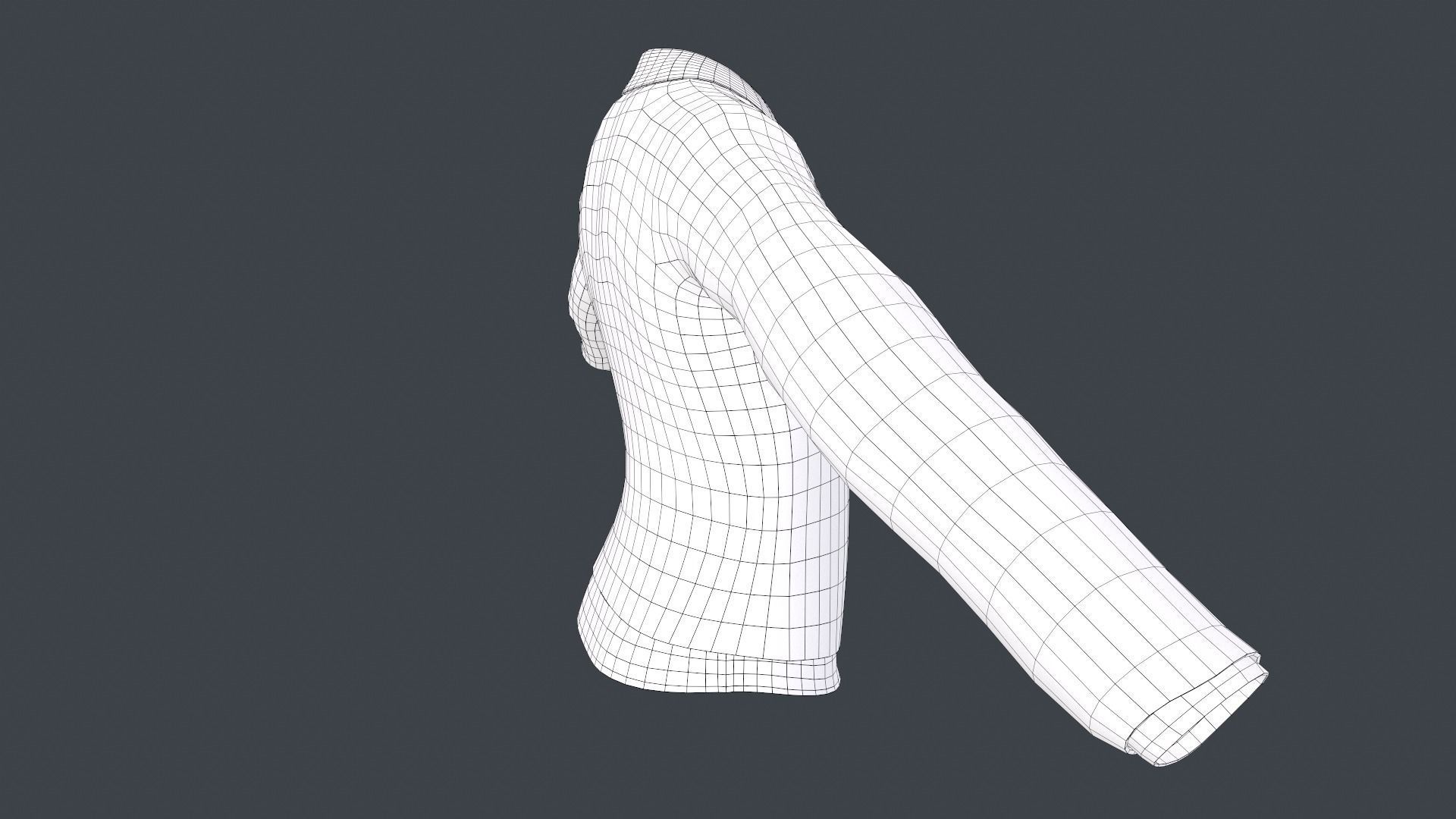 10 Sweater With a Shirt Styles  3D Model Collection_13