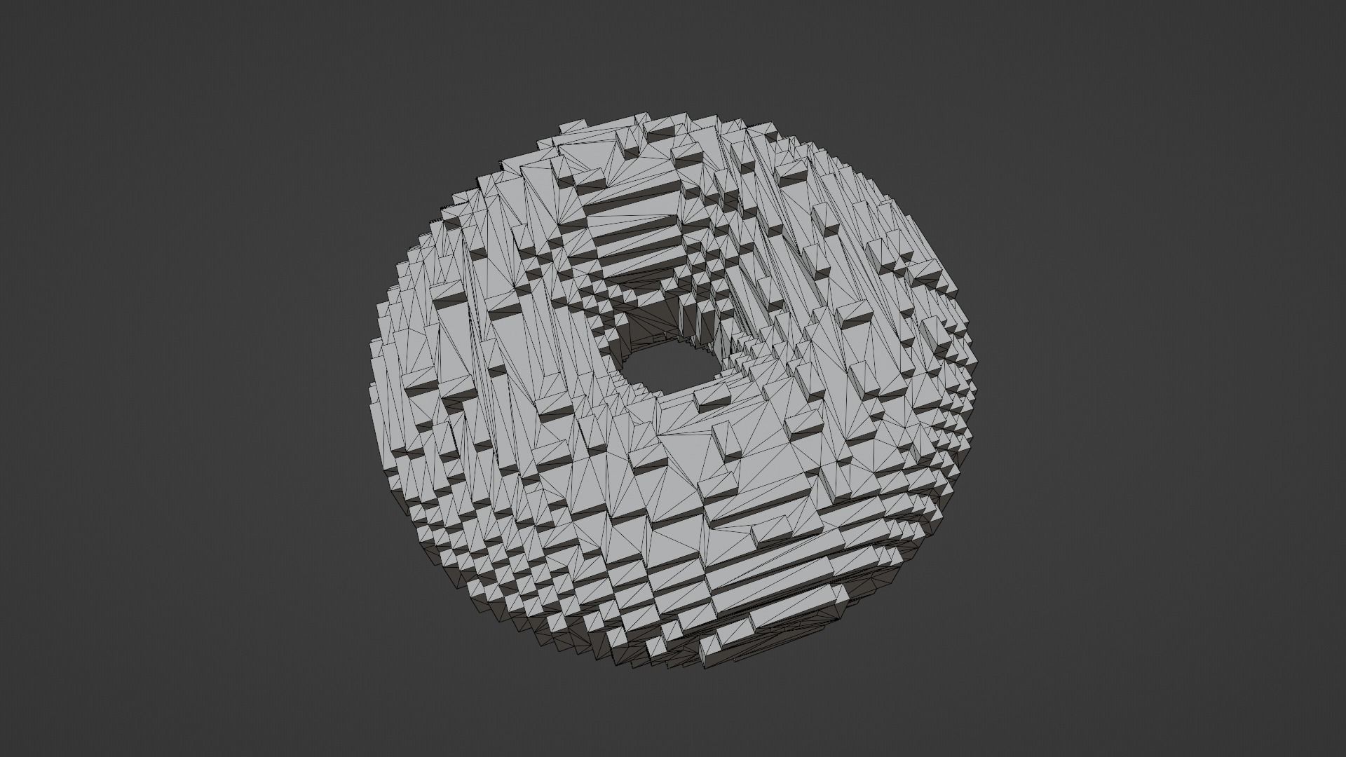 Voxel Donut Low-poly 3D model_12