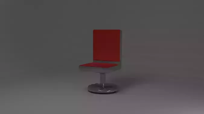 Game ready Low-Poly red chair