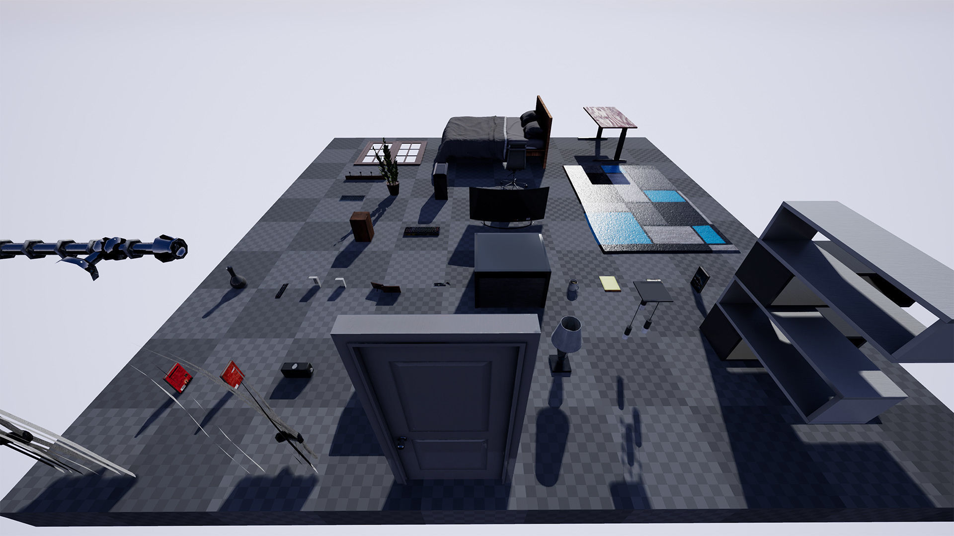 Bedroom Prop Package Low-poly 3D model_12