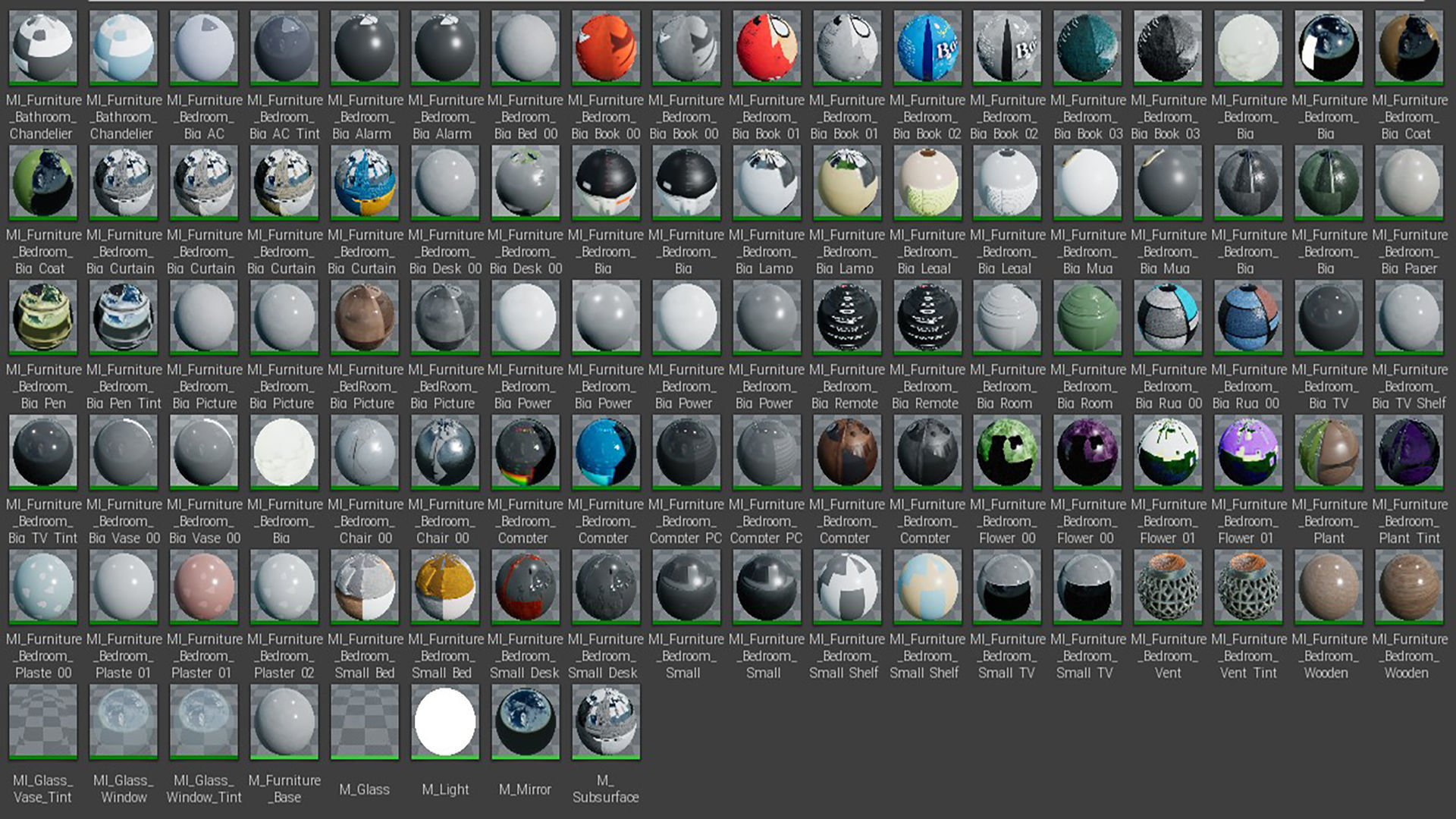 Bedroom Prop Package Low-poly 3D model_14