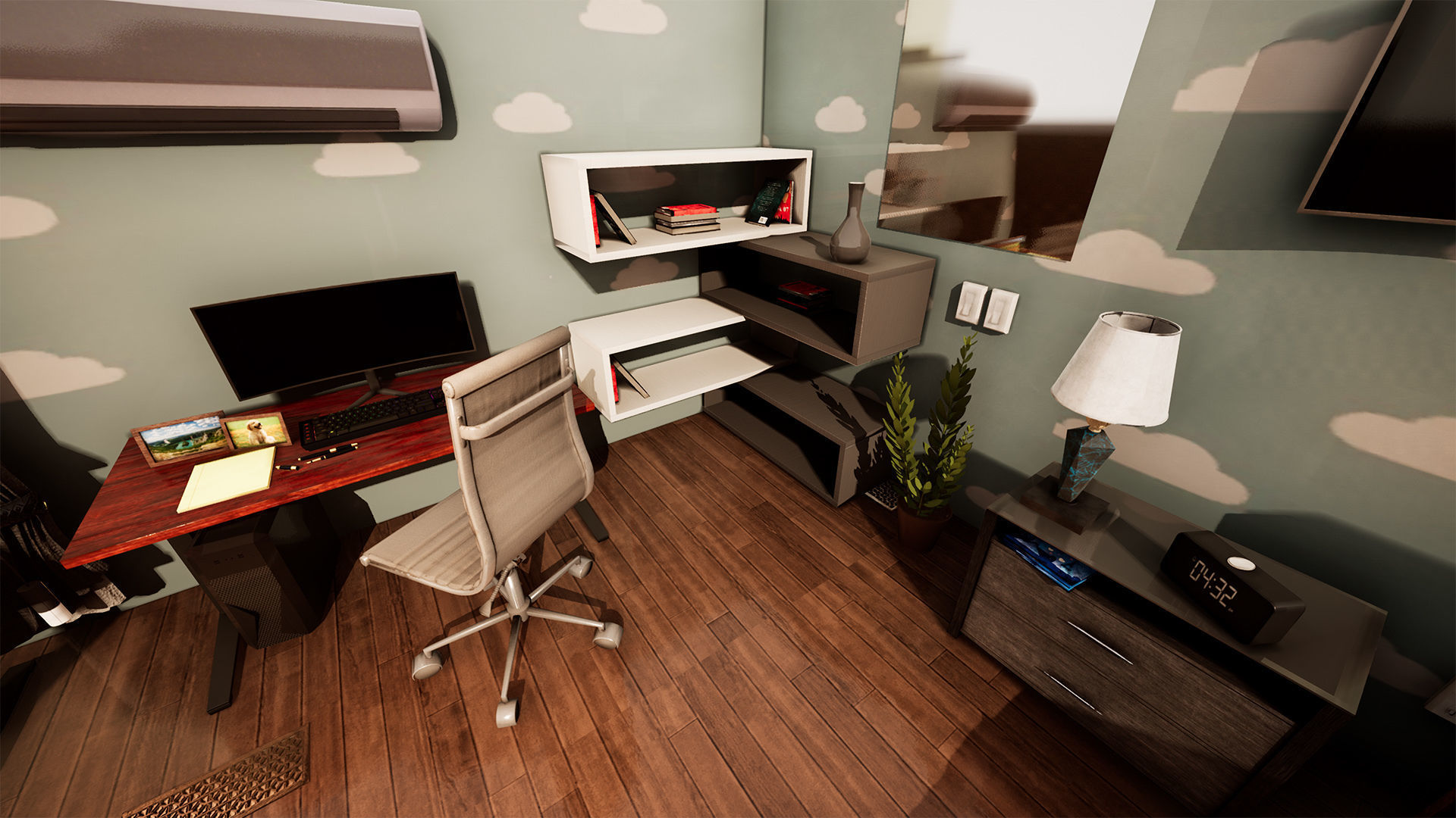 Bedroom Prop Package Low-poly 3D model_6