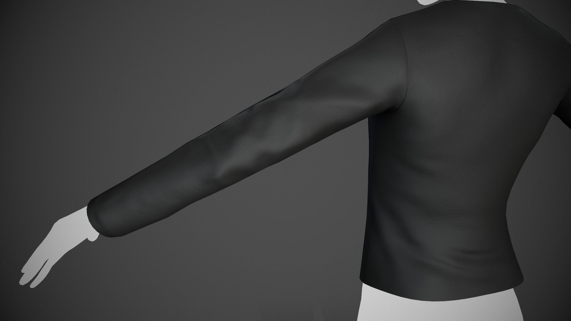 Black Sweater Style 1 Low-poly 3D model_10