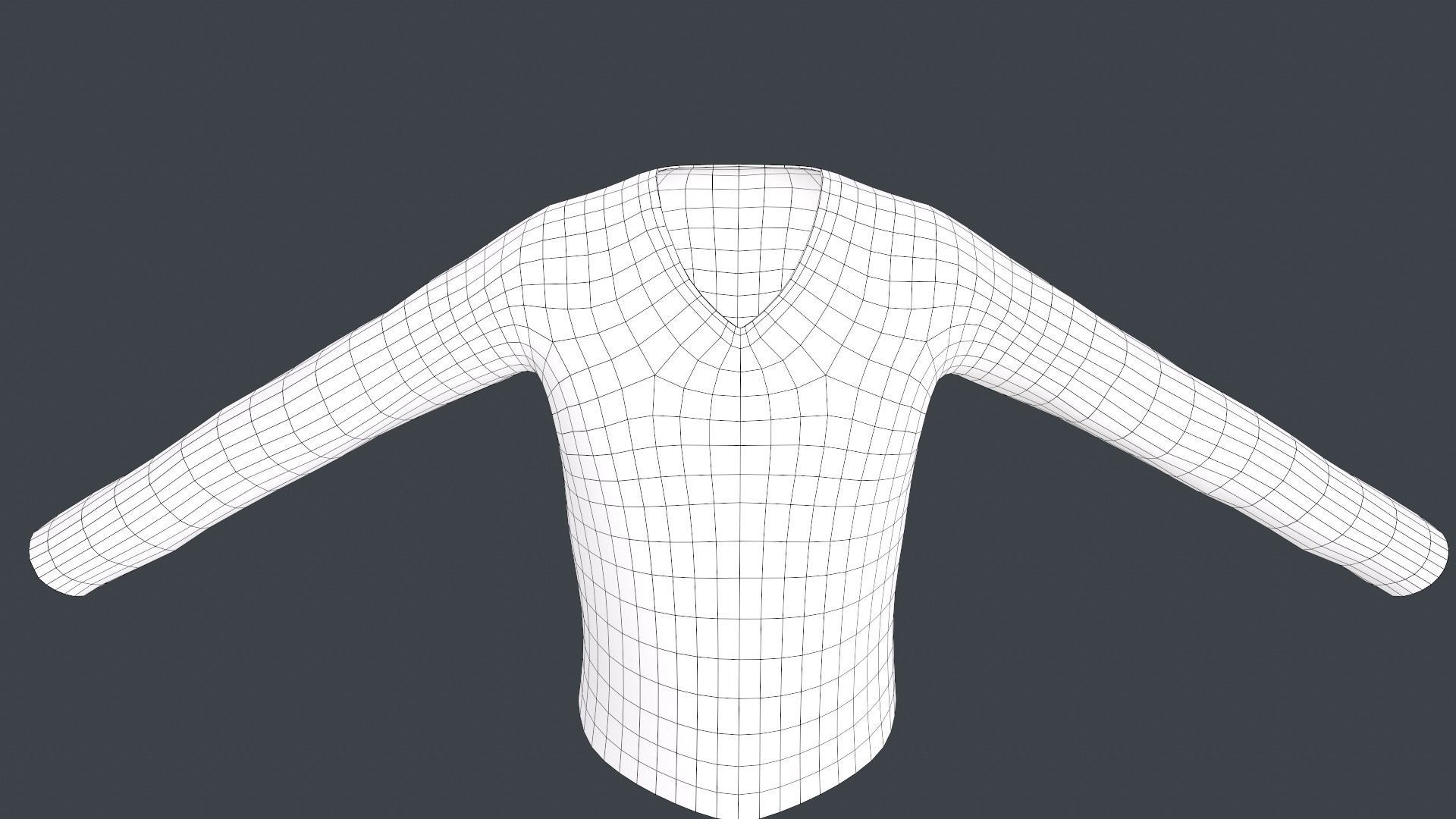 Black Sweater Style 1 Low-poly 3D model_15