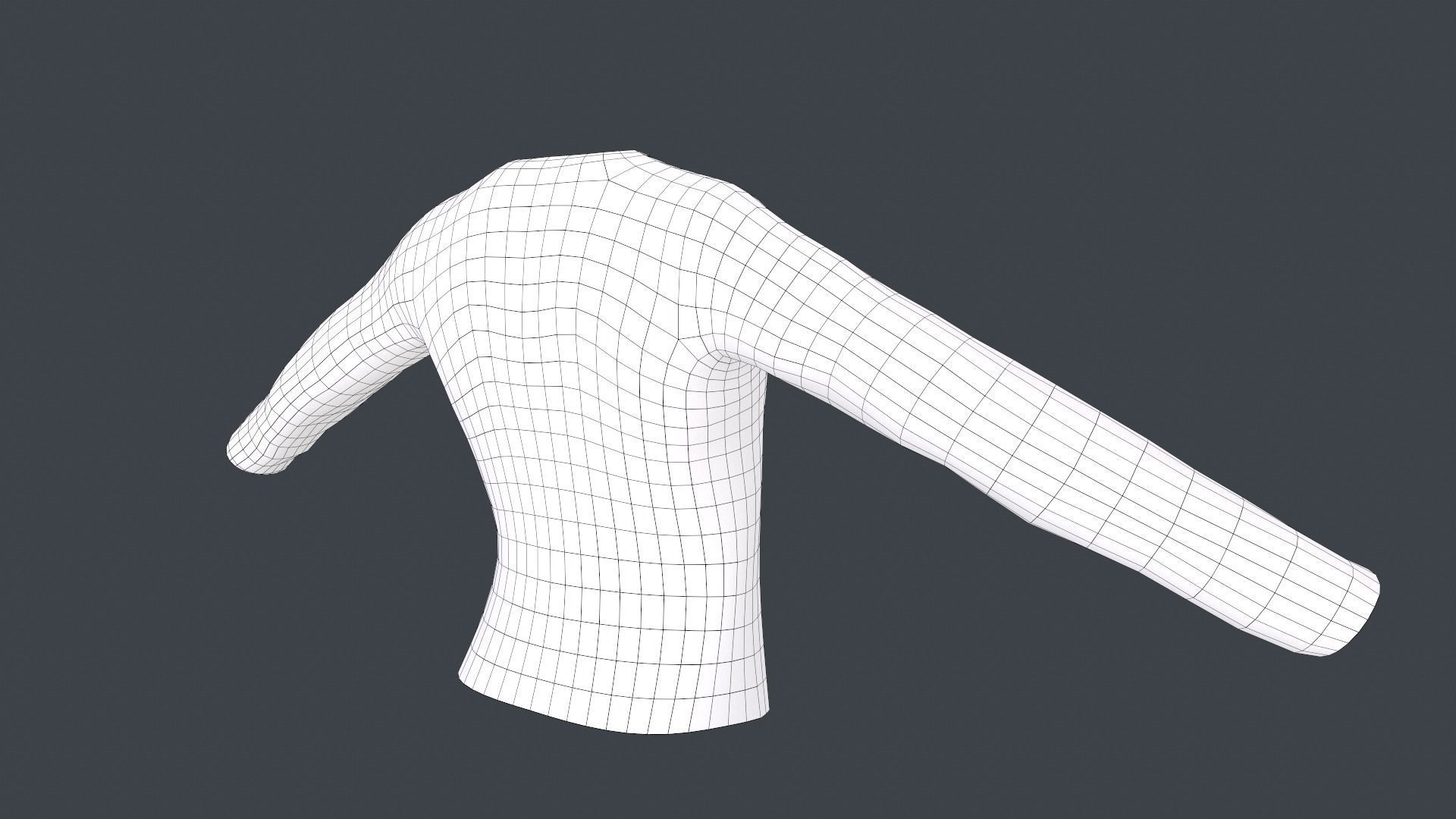 Black Sweater Style 1 Low-poly 3D model_13