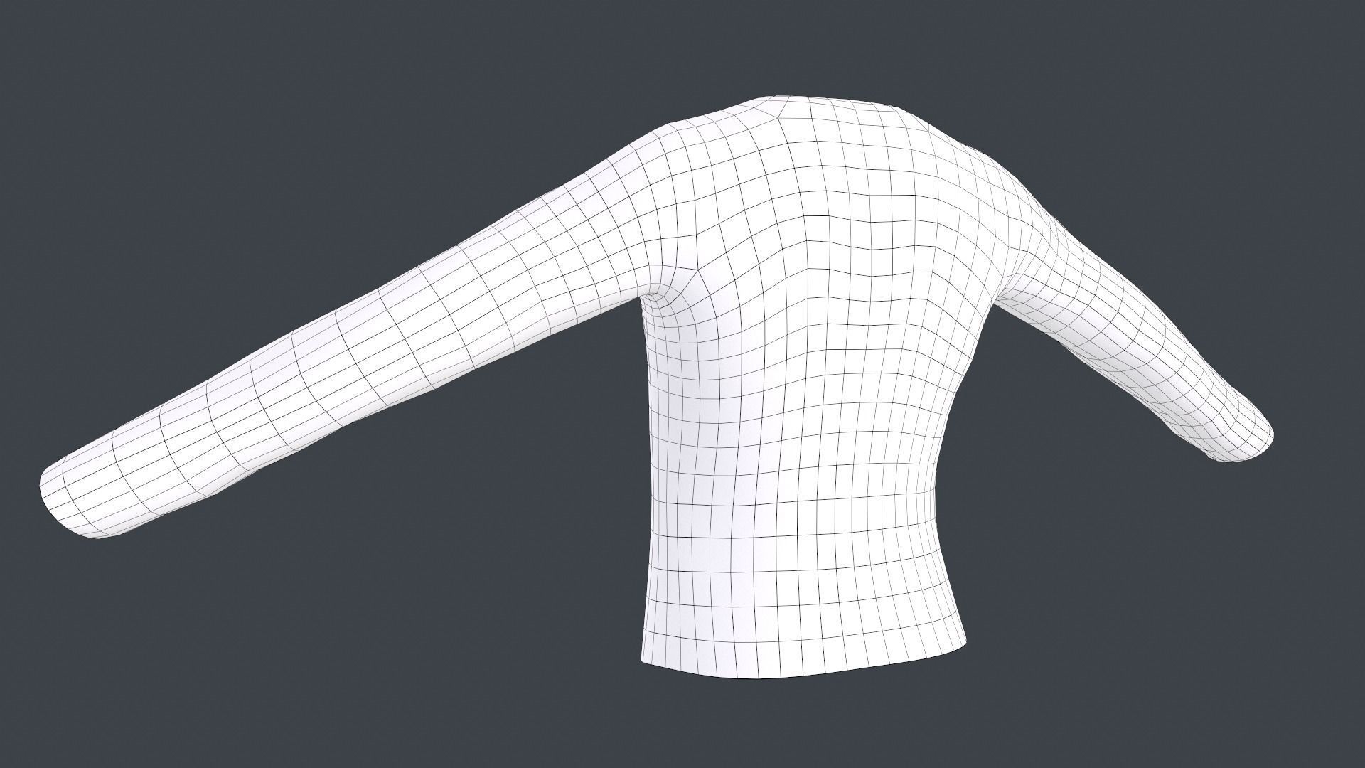Black Sweater Style 1 Low-poly 3D model_14