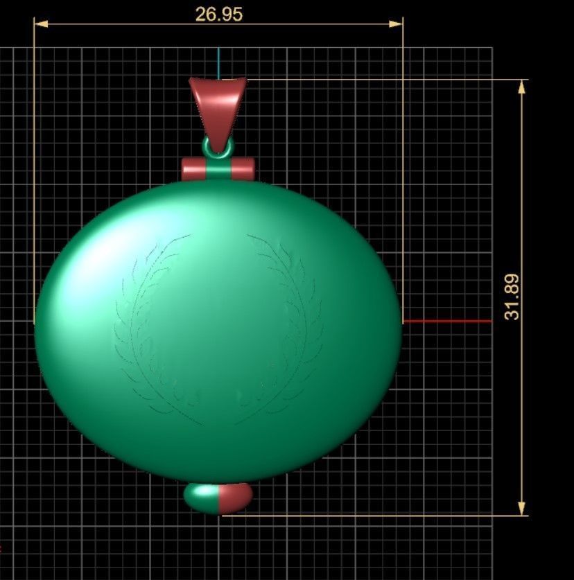 Pendant Hours 3D print model_11