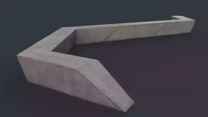 Modern Outdoor Bench 83 PBR Game Ready Low-poly 3D model