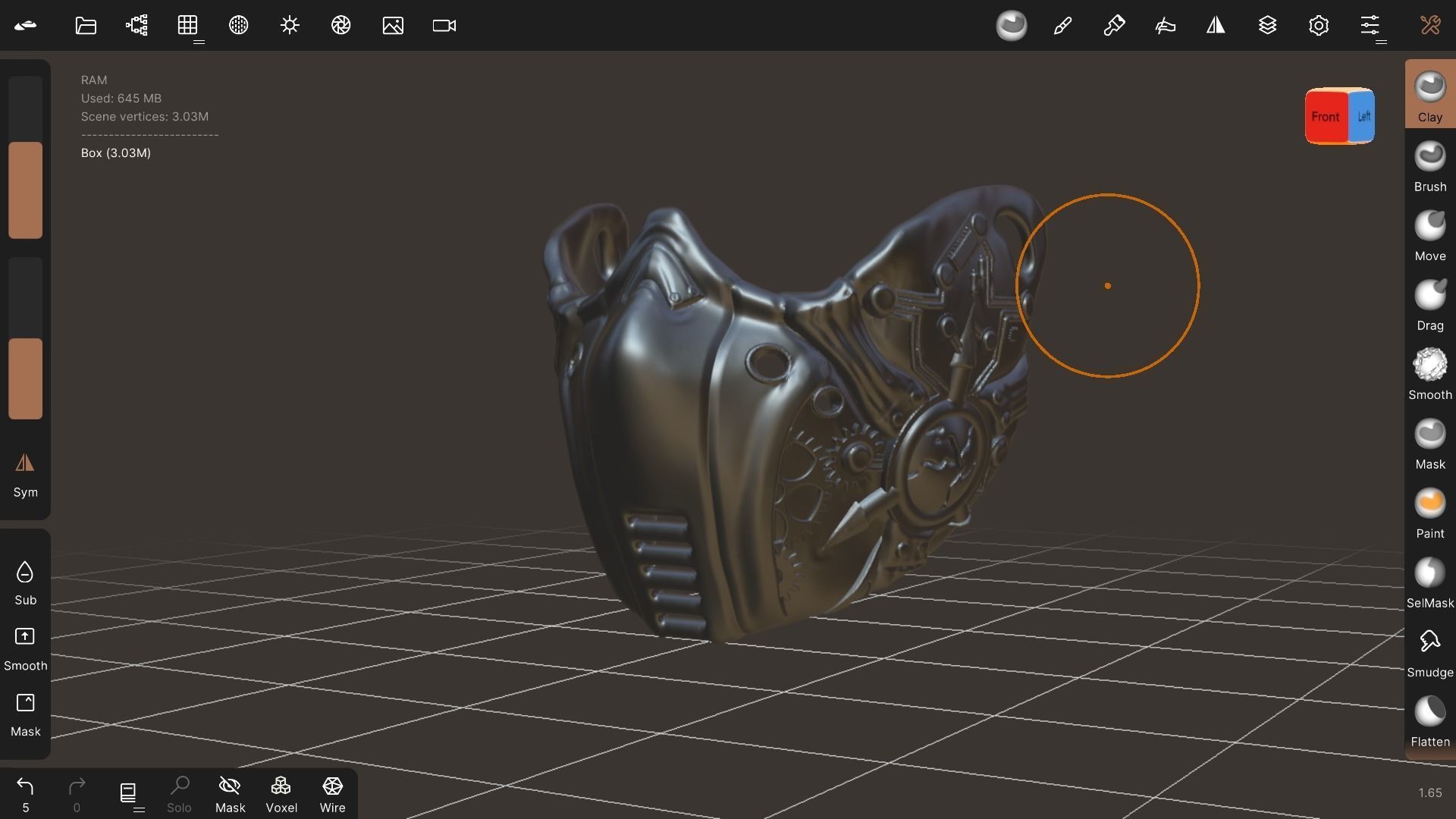 Steampunk mask 3D print model_5