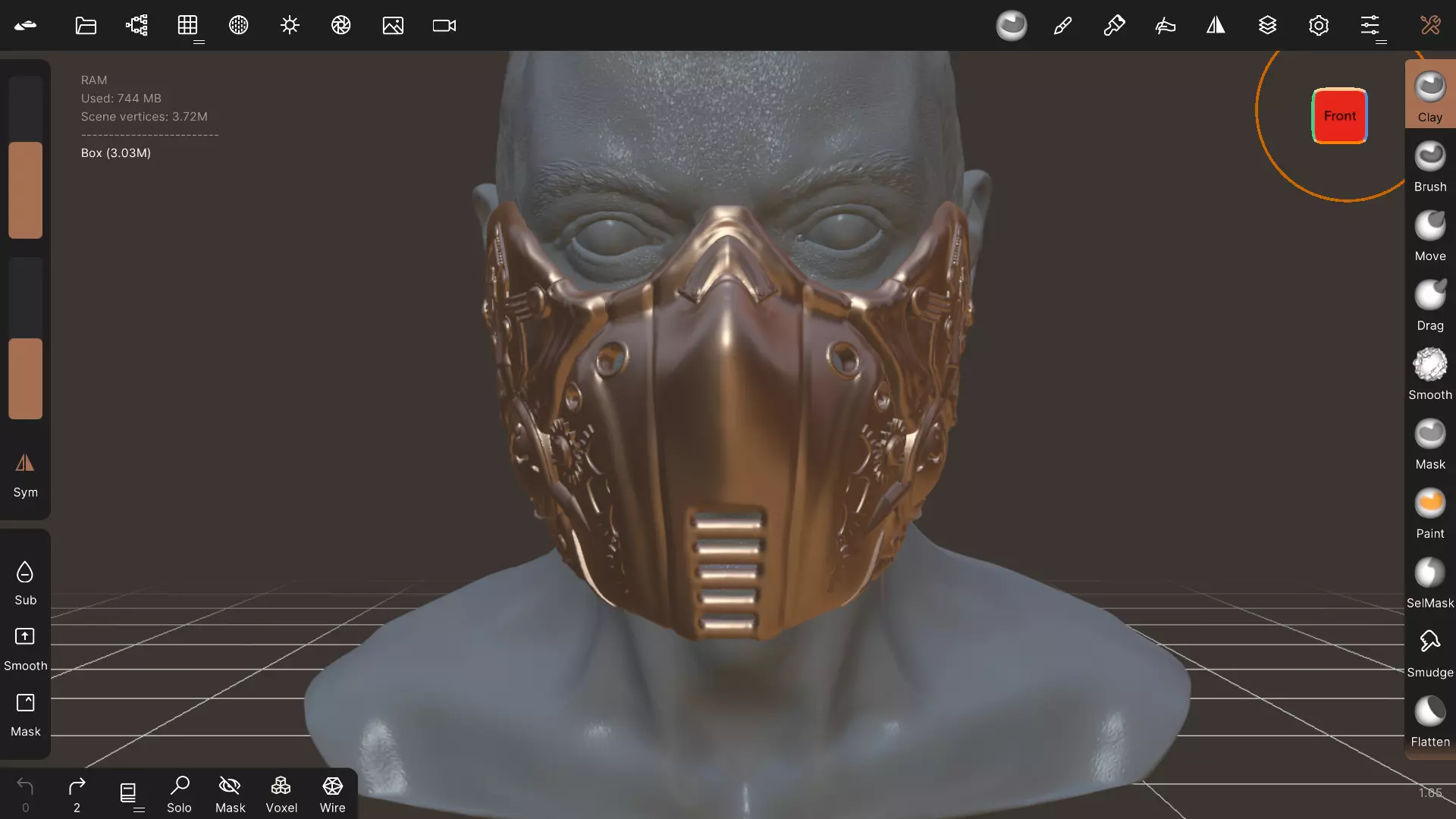 Steampunk mask 3D print model_0