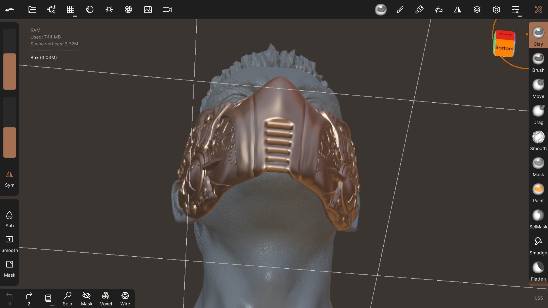 Steampunk mask 3D print model_2