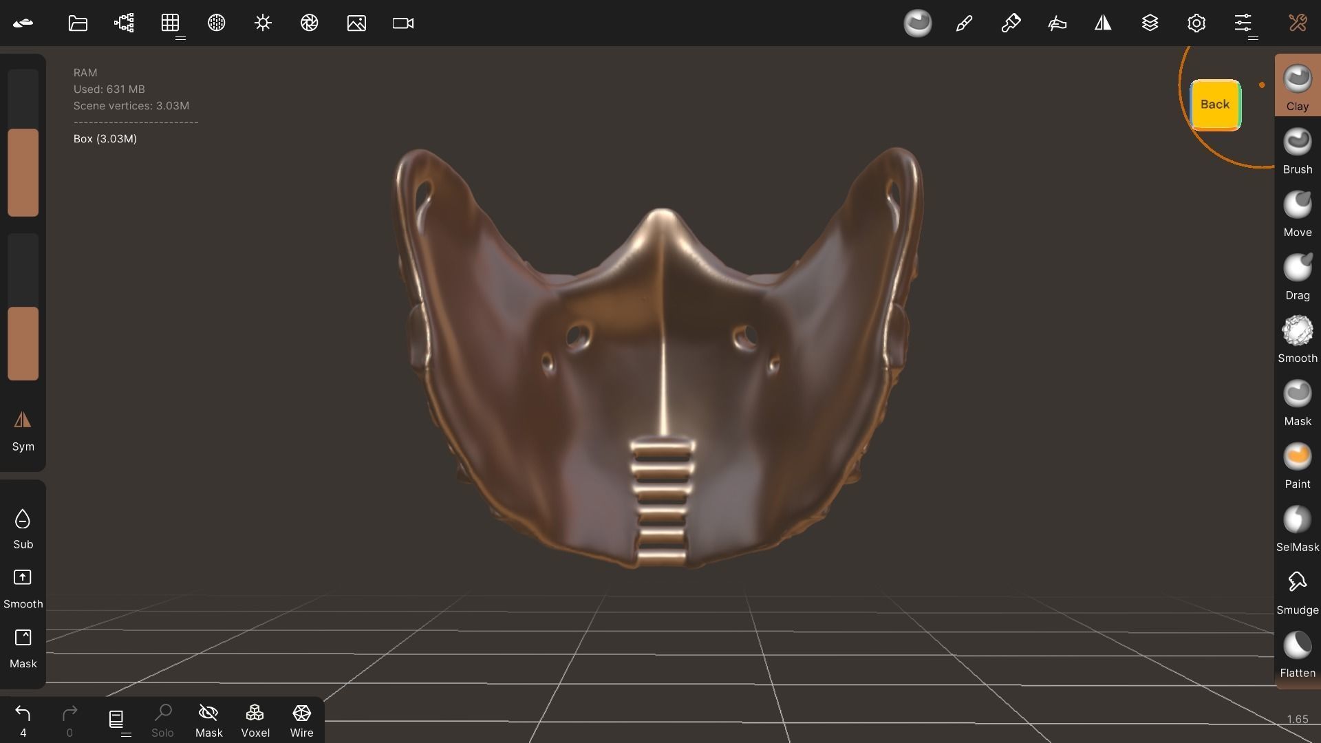 Steampunk mask 3D print model_3
