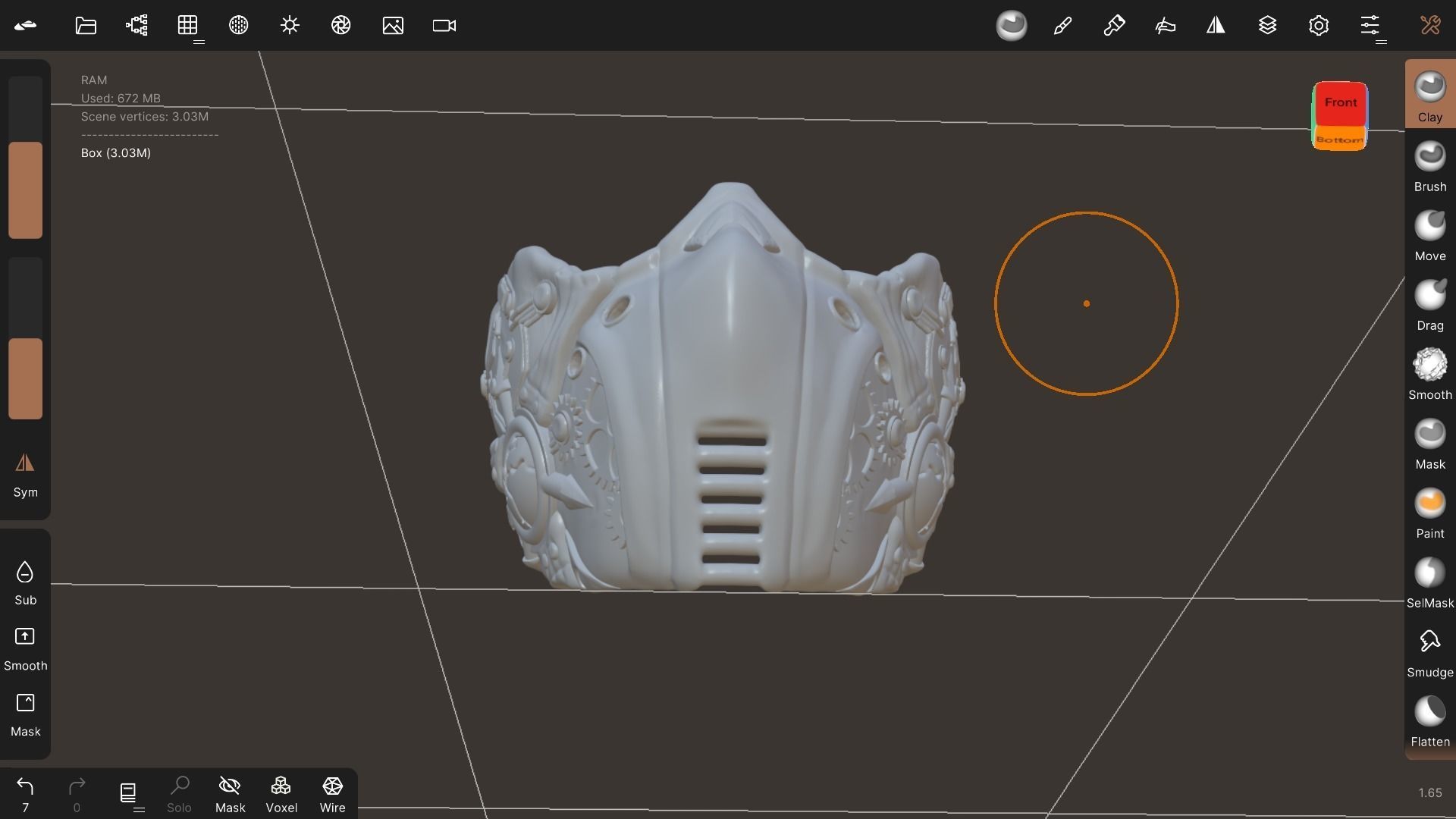 Steampunk mask 3D print model_9