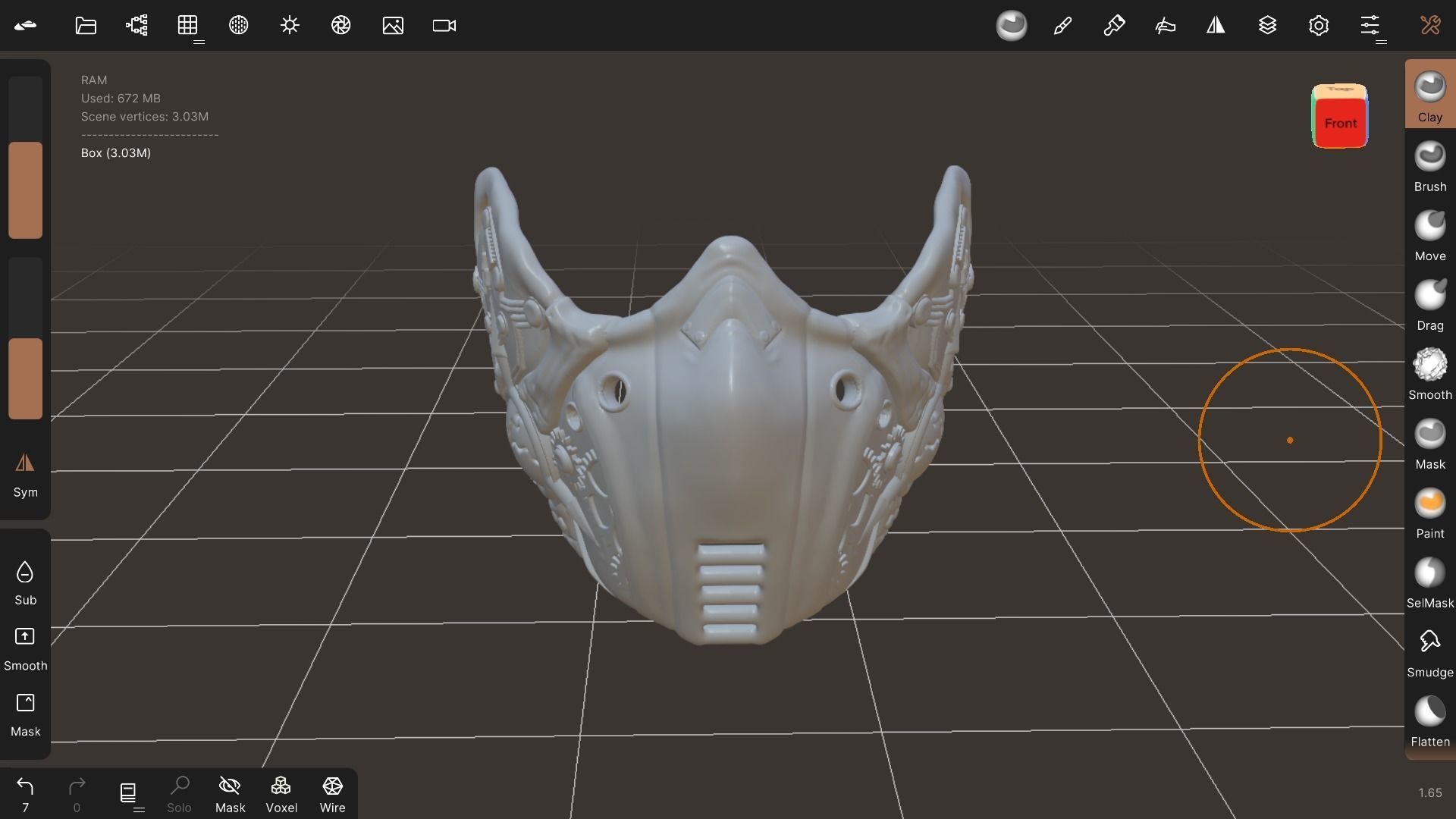 Steampunk mask 3D print model_8