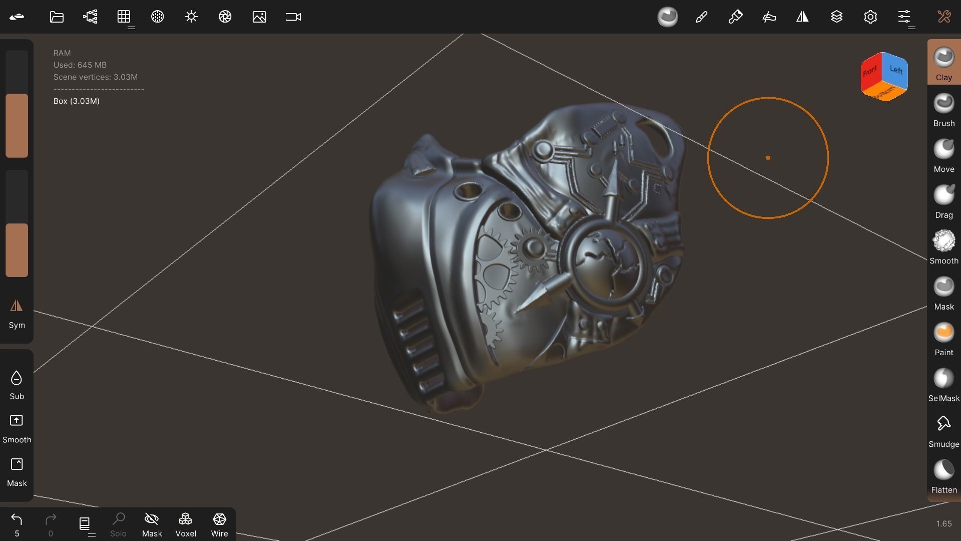Steampunk mask 3D print model_6
