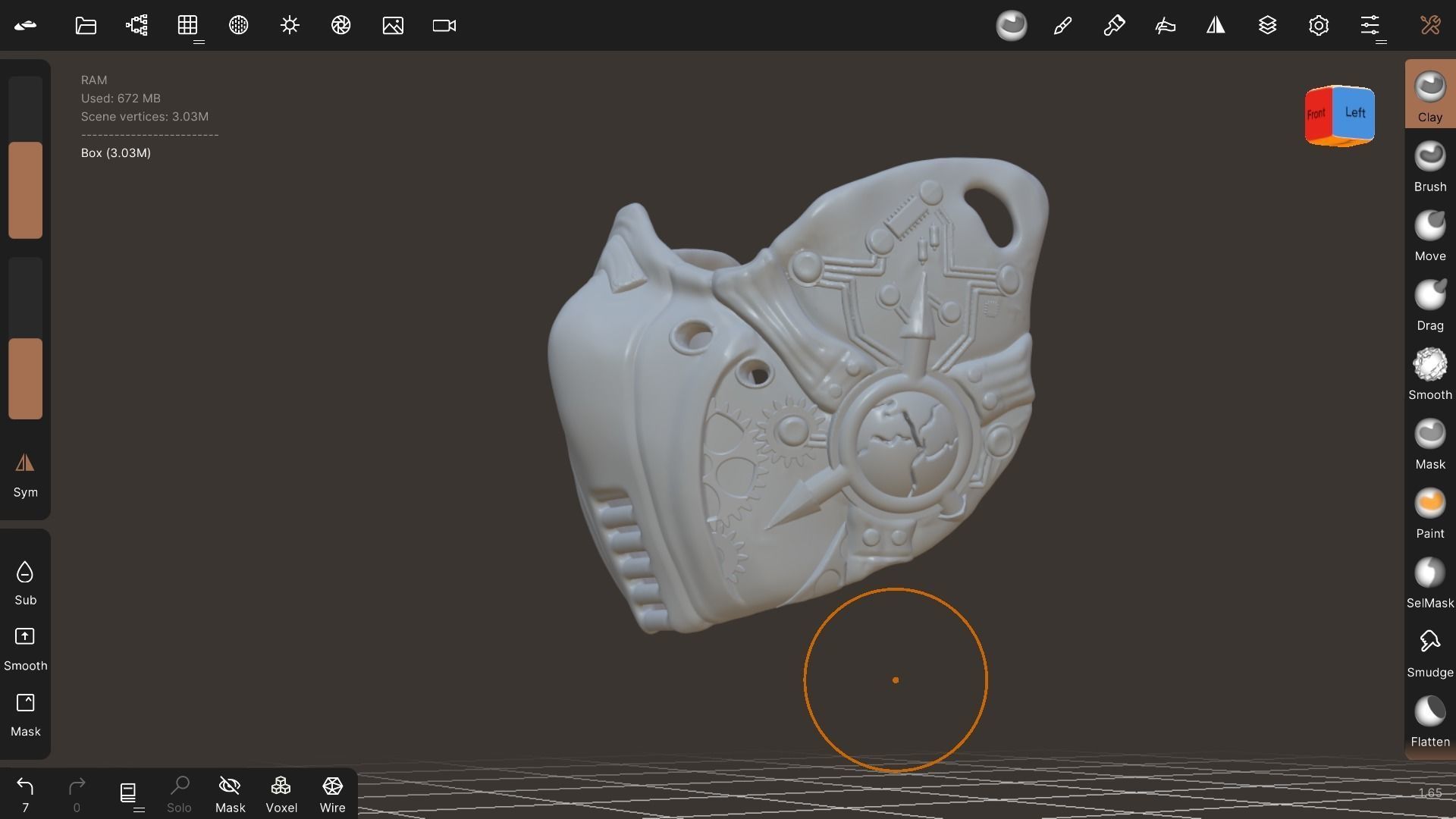 Steampunk mask 3D print model_7