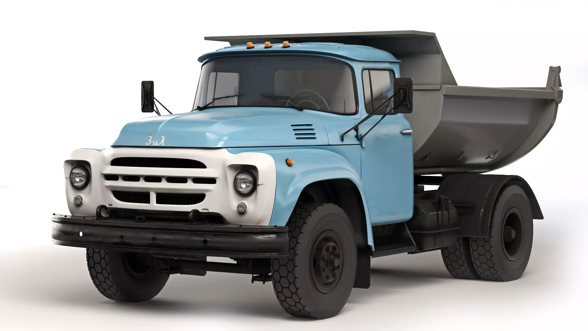 ZIL 130 dump truck MMZ-555 1965 3D model