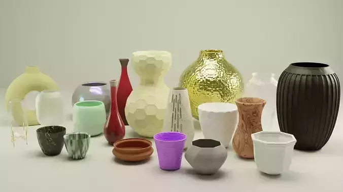 20 Decorative Vase Model Package