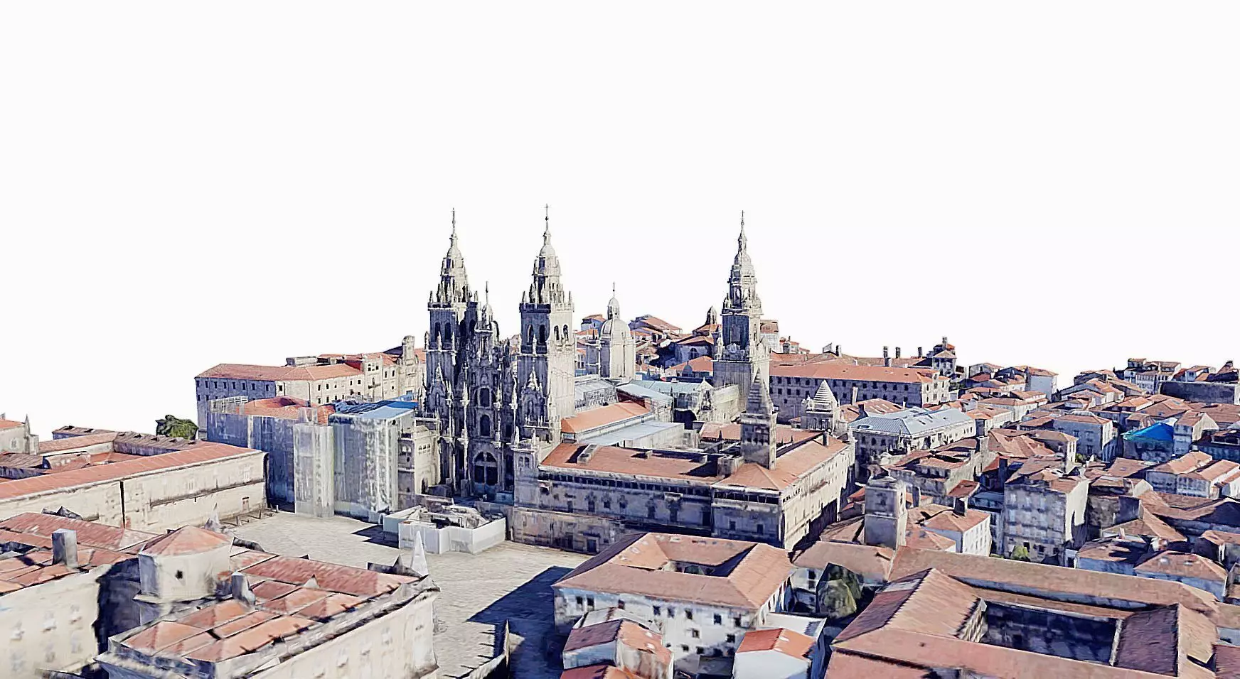 Santiago de Compostela Cathedral Low-poly 3D model
