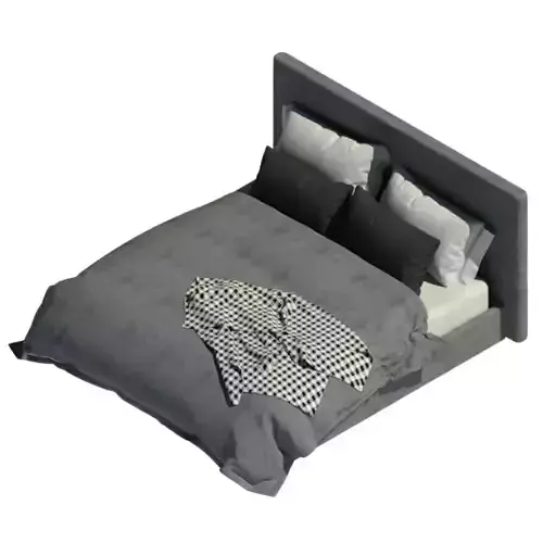 Queen Size Bed 3D model