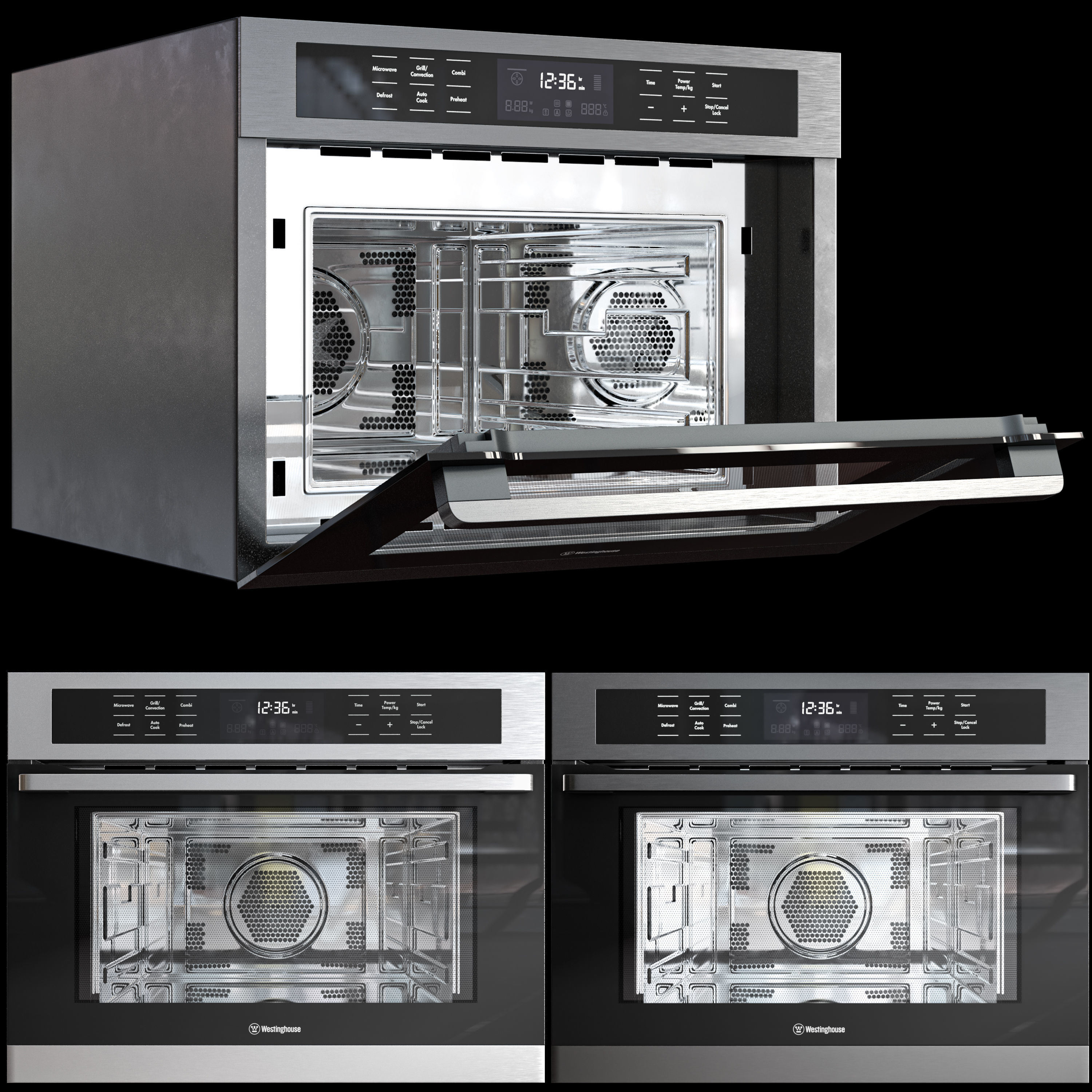 Westinghouse oven set 3D model CGTrader